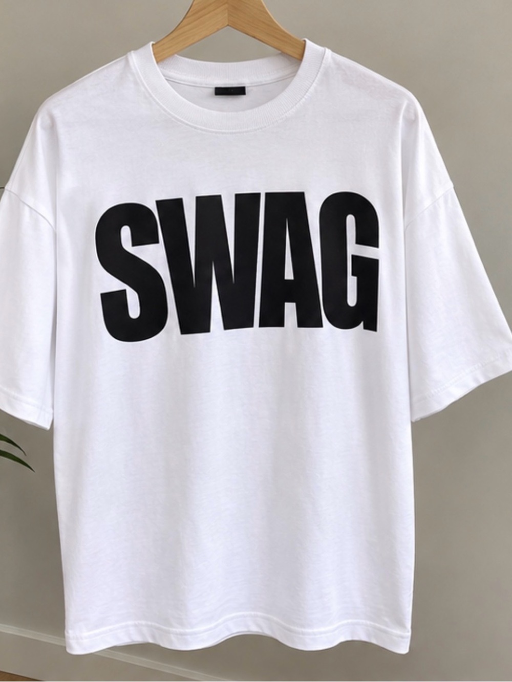 SWAG Graphic Crew Neck T-Shirt - White Size L
